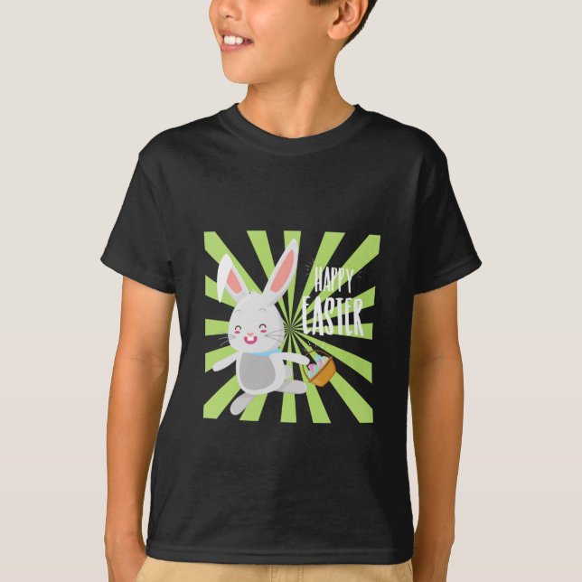 Kids Osterschwarz T-Shirt (Vorderseite)