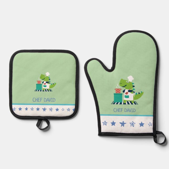 Kids Oven Mitt and Pot Holder Set (Vorderseite)