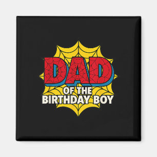 Kids Papa des Geburtstagsjungen Spinnen Thema Part Magnet