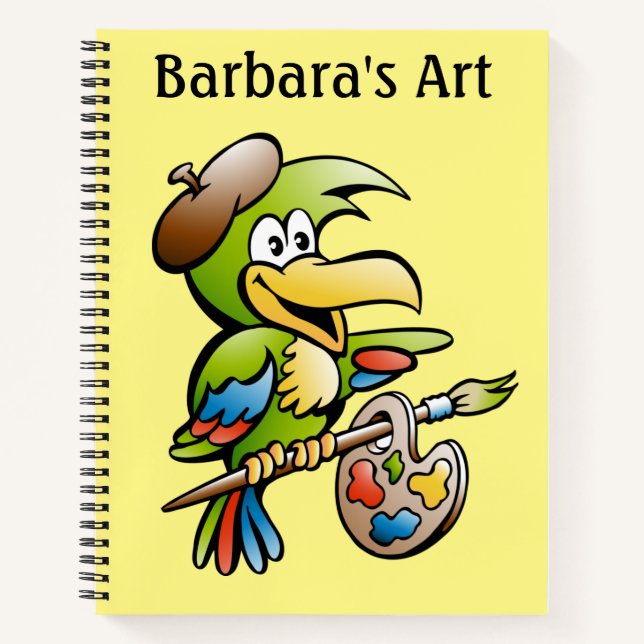 Kids Parrot Sketch Notebook Notizbuch (Vorderseite)