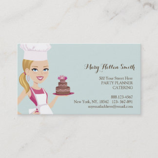Kids Party Event Organizer Cake Designer Card Visitenkarte