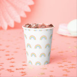 Kids Pastell Rainbow Birthday Party Paper Cups Pappbecher<br><div class="desc">Mädchen Pastel Rainbow Geburtstagsparty Cups. Matching-Elemente: https://www.zazzle.com/collections/pastel_rainbow_party_decor-119644976694566465</div>