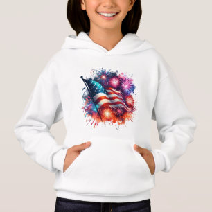 Kids Patriotic Flag Hoodie
