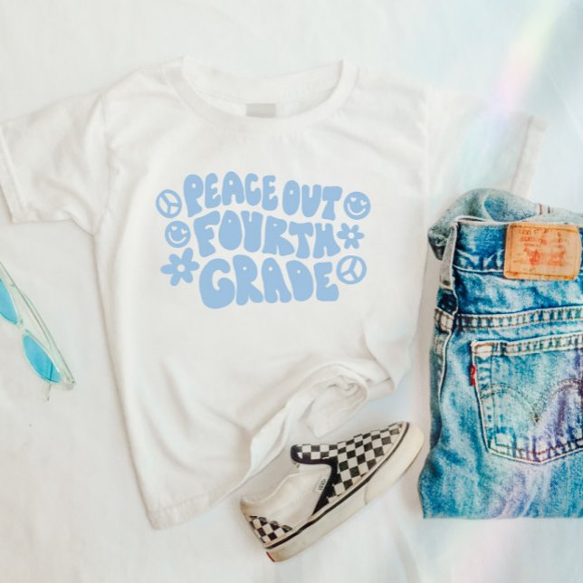 Kids Peace Out Vierter T - Shirt in Blue (Von Creator hochgeladen)