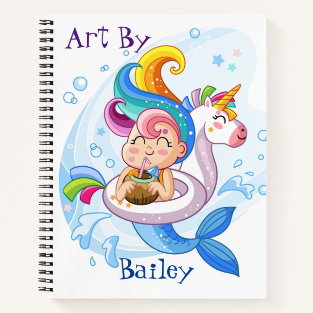 Kids Personal Sketch Spirale Notebook Notizbuch (Vorderseite)