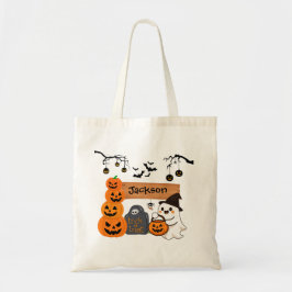 Kids Personalised Halloween Trick or Treat Tragetasche