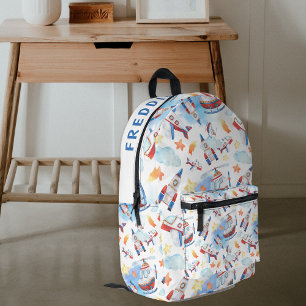 Kids Personalisiert Aviation Bedruckter Rucksack