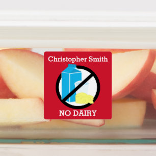 Kids Personalisiert Dairy Allergy Symbol No Dairy Etiketten