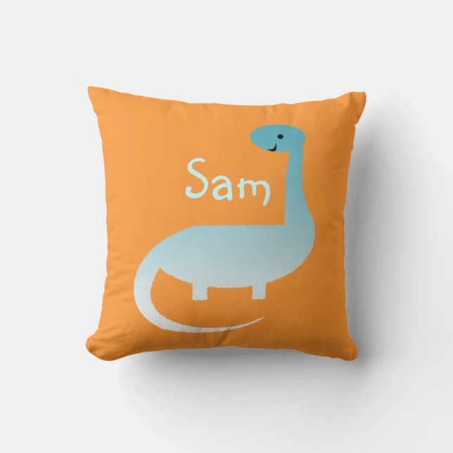 Kids Personalisiert Dinosauriername Throw Kissen (Vorderseite)
