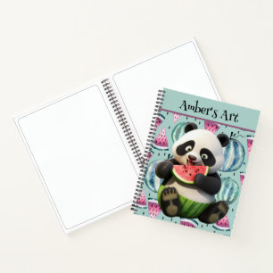 Kids Personalisiert Panda Bear Sketch Notizbuch