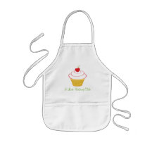 Kid's Personalisierte Koch Schürze mit Cherry Cupc