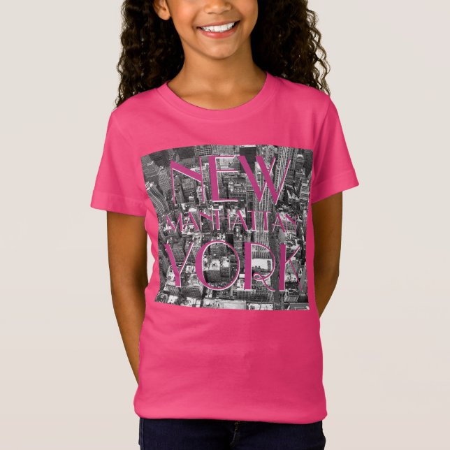 Kid's Personalisierte New Yorker T - Shirt NYC Sou (Vorderseite)