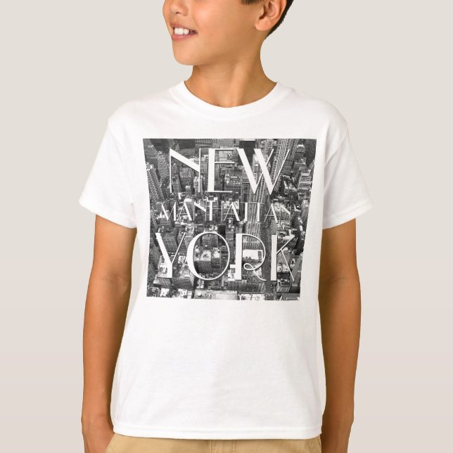Kid's Personalisierte New Yorker T - Shirt NYC Sou (Vorderseite)