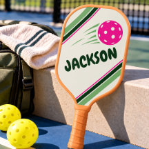 Kids Pickleball mit individuellem Namen, Nummer un