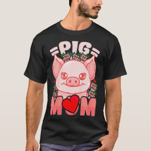 Kids Pig Mama Mama Bauer T-Shirt
