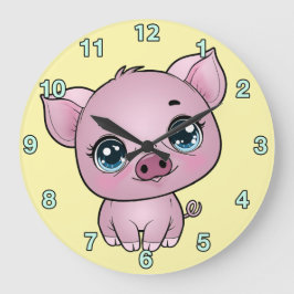 Kids Piglet Wall Clock Große Wanduhr