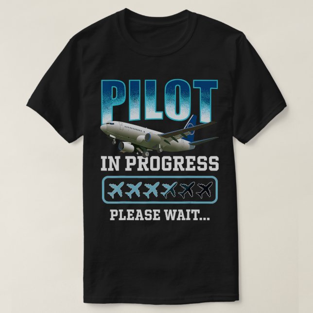 Kids Pilot im Gange, künftige Pilot-Liebe T-Shirt (Design vorne)