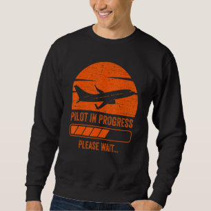 Kids-Pilot im Gange Pilot Spielzeugflugzeug Sweatshirt
