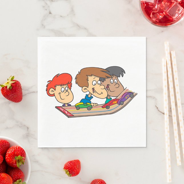 Kids Pinewood Derby Car Race Serviette (Von Creator hochgeladen)