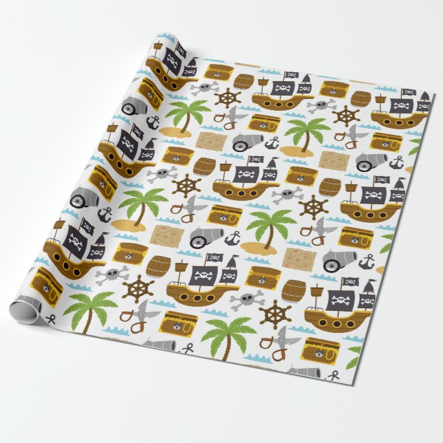 Kids Pirate Geschenkpapier (Ungerollt)