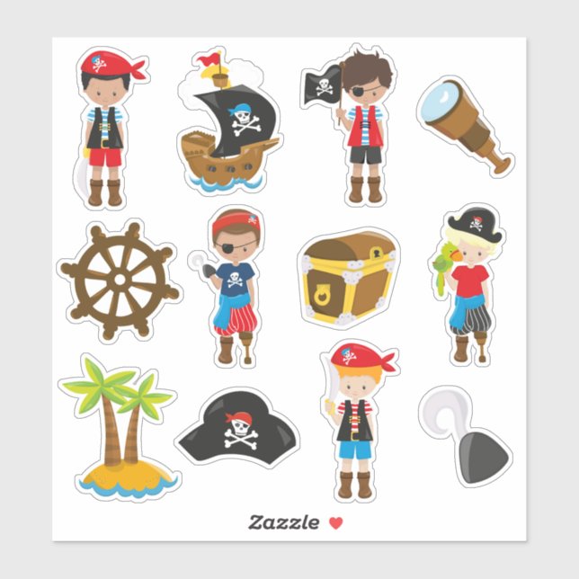 Kids Pirates Aufkleber (Blatt)