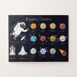 Kids Planets Astronaut Monogram Universe Kleinkind Puzzle