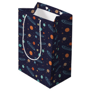 Kids Planets Solar System Galaxy Sparkling Stars Mittlere Geschenktüte