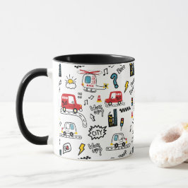 Kids Playful Transport Pattern  Tasse