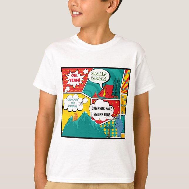 Kid's Pop Art Summer Camp T-Shirt (Vorderseite)