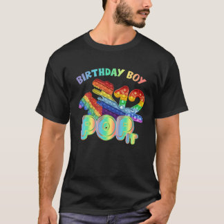 Kids Pop It 12Th Year Old Birthday Boy Dino Gamer T-Shirt