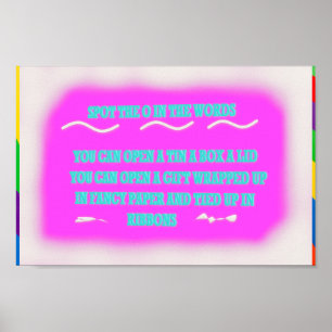KIDS POSTER TYPE-DESIGN-PINK MIT WÖRTERN