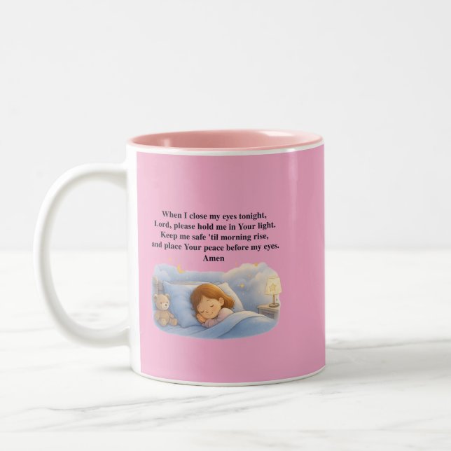 Kids Prayer Zweifarbige Tasse (Links)