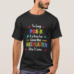 Kids Pre K Look Out Kindergarten Hier komme ich Gr T-Shirt