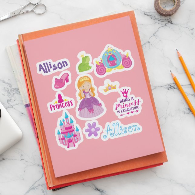Kids Princess Friends Personalisiert Fun Set Aufkleber (Von Creator hochgeladen)