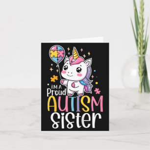 Kids Proud Au Schwester Awareness Süßes Einhorn Pu Karte
