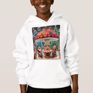 Kids Pullover Hoodie: Weihnachts-Pilzdesign