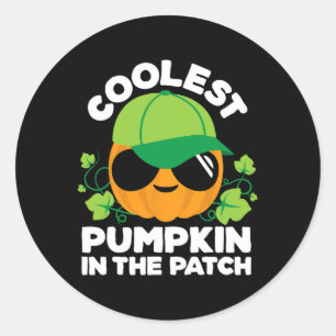 Kids Pumpkin Patch Boys oder Girls fallen Coolste Runder Aufkleber
