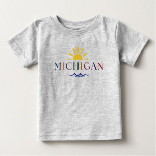 Kid's Rainbow-Text Michigan-T-Shirt Baby T-shirt
