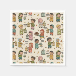 Kids Ramadan Kareem Napkins – Islamic Party Serviette