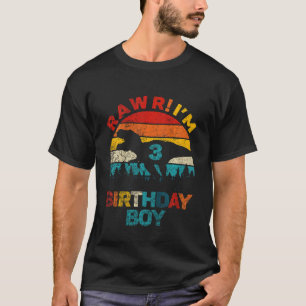 Kids Rawr Im 3 Dinosaur 3. Geburtstagskind Three Y T-Shirt