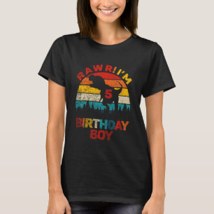 Kids Rawr Im 5 Dinosaur 5. Geburtstag Junge 5 Jahr T-Shirt
