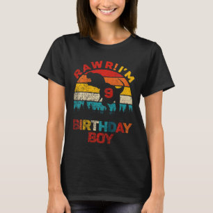 Kids Rawr Im 9 Dinosaur 9. Geburtstag Junge 9. Jah T-Shirt