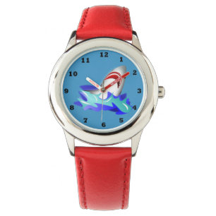 Kids Red Shark Watch Armbanduhr