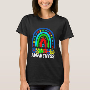 Kids Regenbogen-Puzzleteil Autismus-Bewusstsein Au T-Shirt