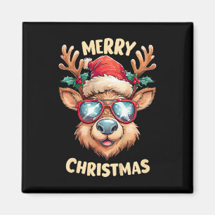 Kids Reindeer Frohe Weihnachts-Weihnachtsmannmütze Magnet