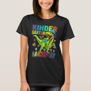 Kids Rex Dinosaurier Abschluss Kindergarten Nail I T-Shirt
