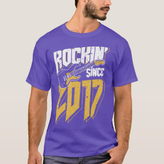 Kids Rockin' Seit 2017 Vintager Rock Music Fan 5. T-Shirt