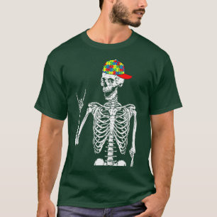 Kids Rock'n'Roll Skeleton Hand Autismus Bewusstsei T-Shirt
