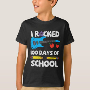 Kids rockten 100 Tage Schule Gitarre 100. Tag Sm T-Shirt