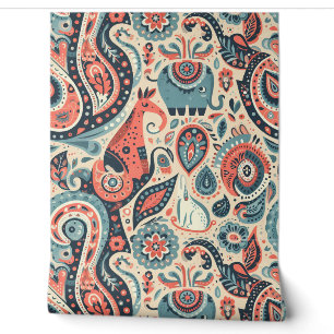 Kid's Room Animal Paisley V2 Tapete